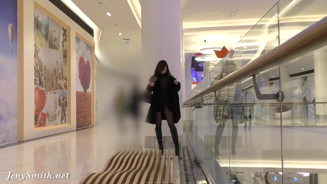 Jeny Smith public up skirt pantyhose fetish