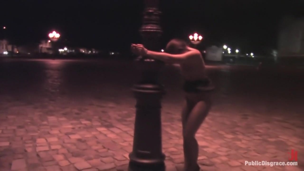 Beautiful Czech girl exposed on the streets at night!!!