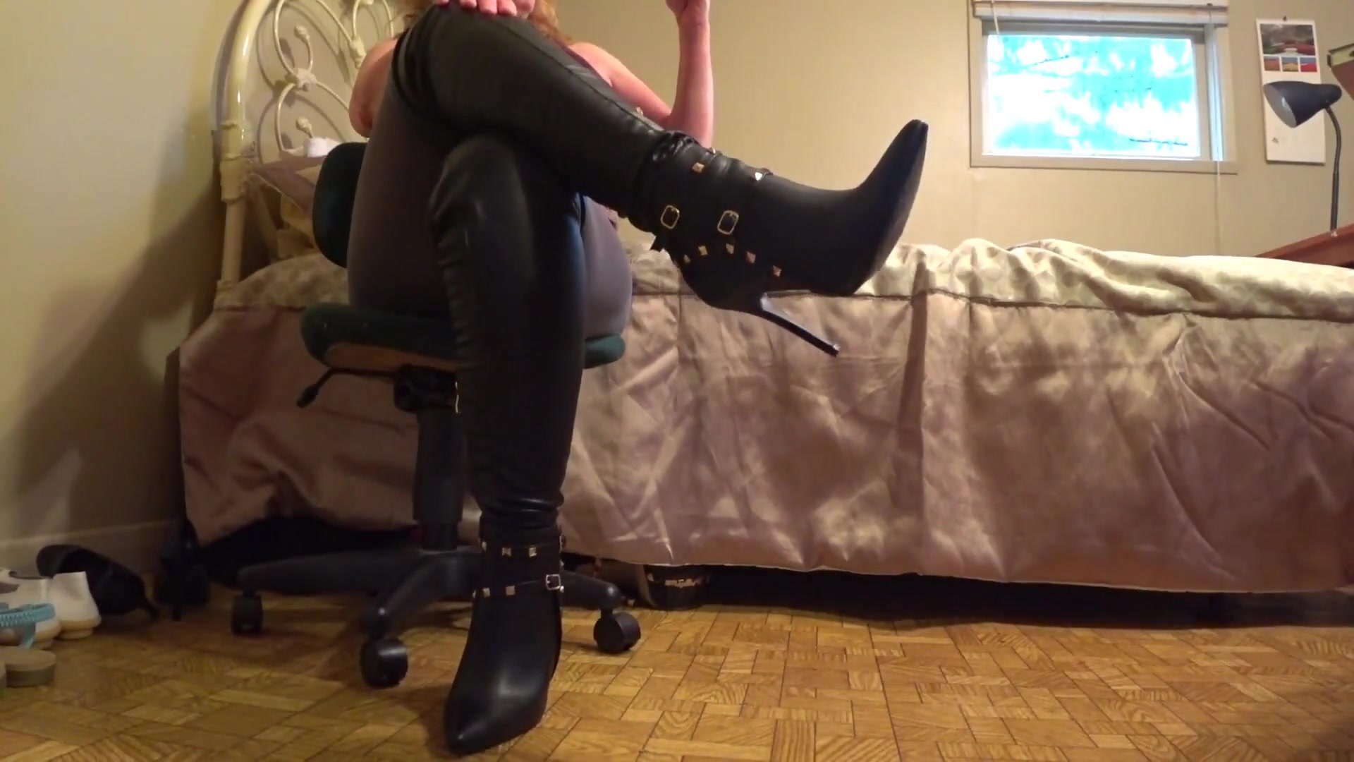 On Your Knees Bow & Serve My Sexy Leather Boots - TacAmateurs
