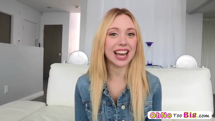 Hot blonde teen 18+ deeply suck a cock and her pussy gets screwed by a big dick