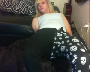 Small tittied TS pleasuring herself