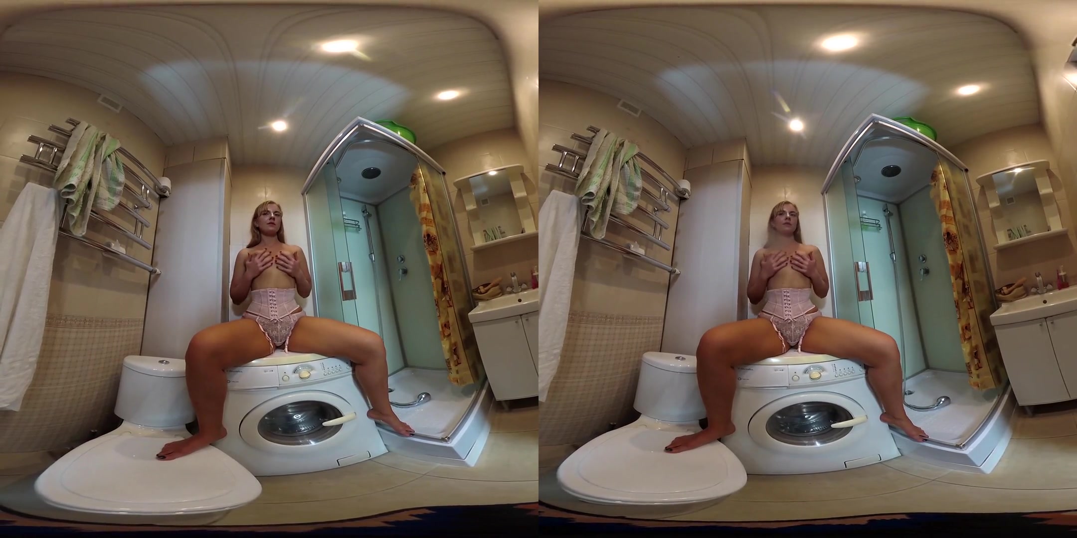 Agneta Masturbates in the Bathroom - SexLikeReal