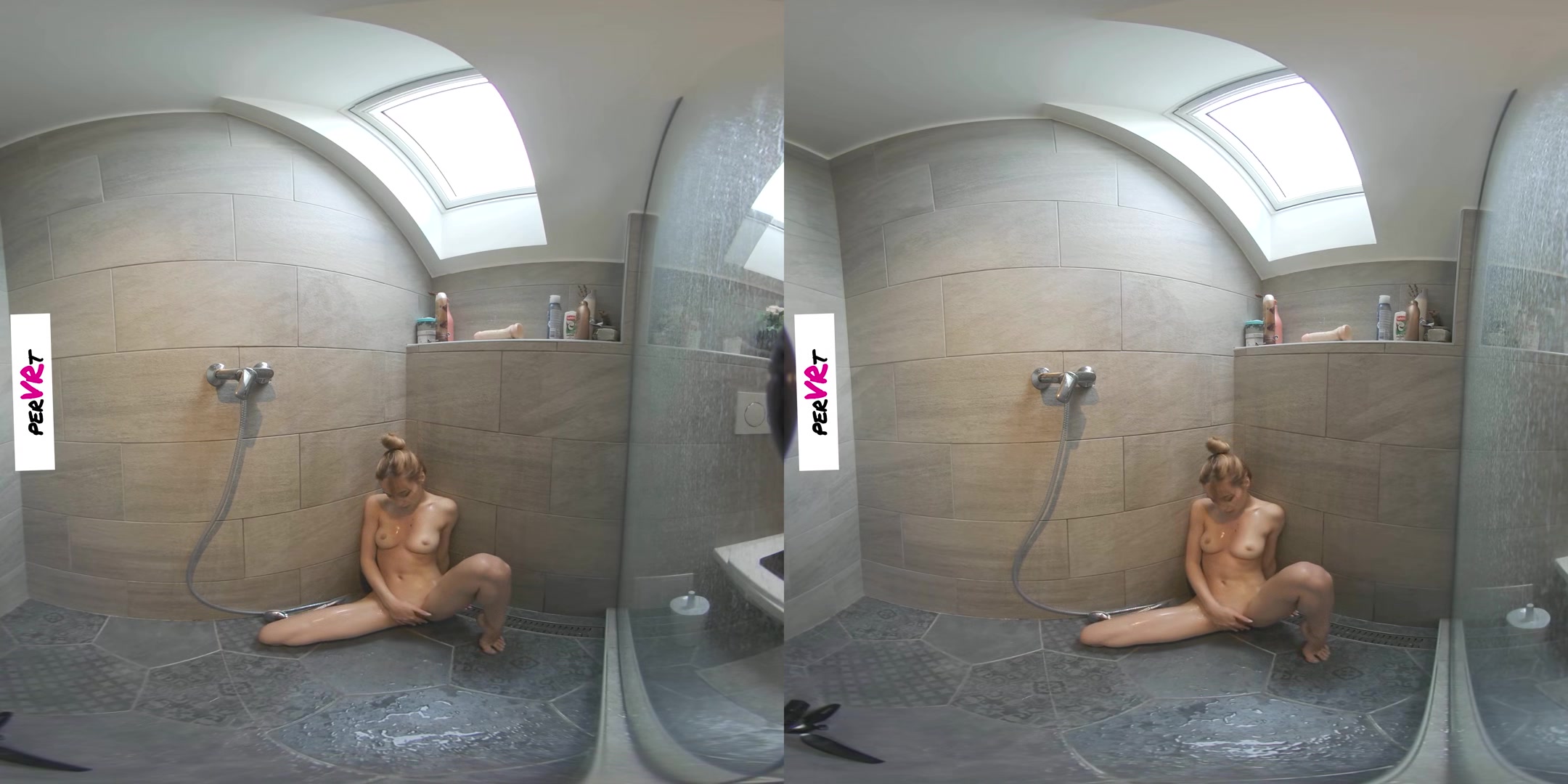 Perfect Blonde Teen Has A Hot Shower - Voyeur