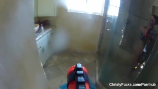 Water gun fun with super sexy Christy Mack