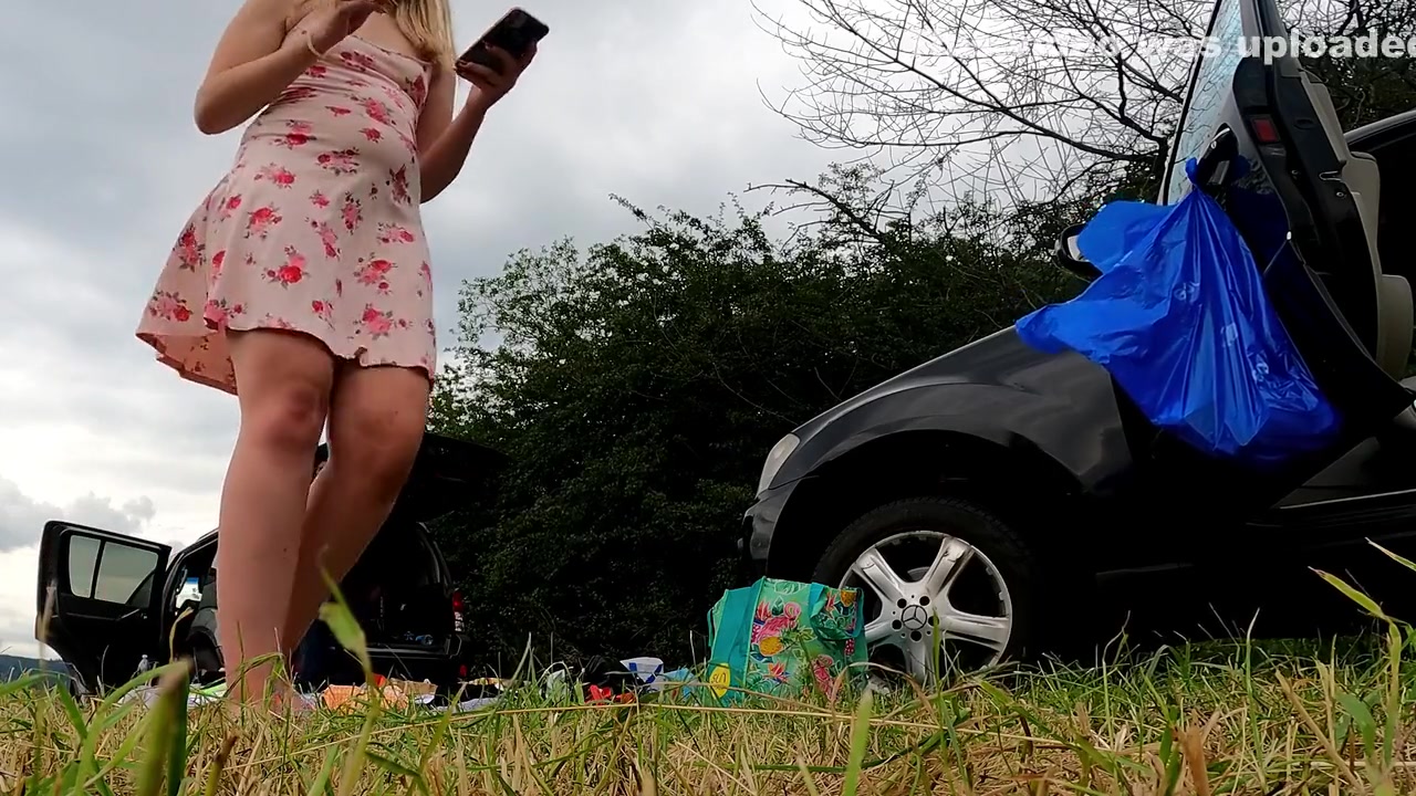 No Panties Girls Outdoors Fun On Try On Haul Day With Lingerie And Short Summer Dress And Miniskirts