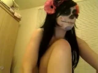 GF gets nude and horny on Halloween