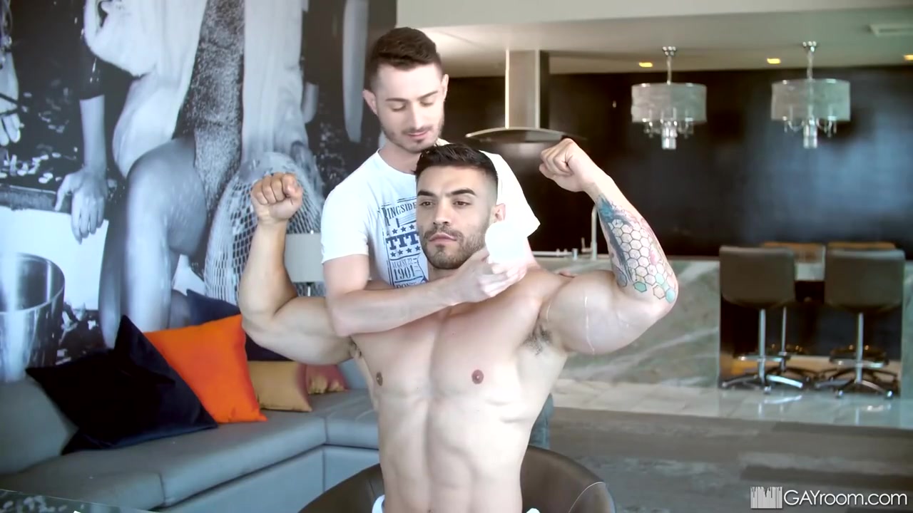 Buff Exchange Student 18+ Lets Roommate Ride His Cock