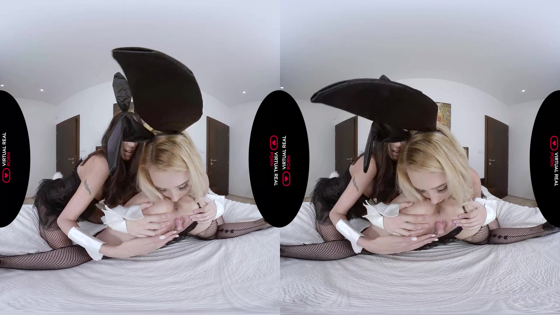 Ali Bordeaux Nick Ross Samantha Rone Violetta in Bunny game - VirtualRealPorn