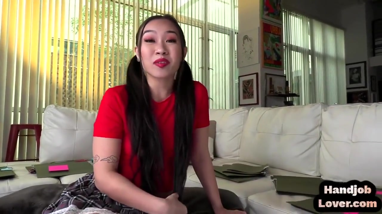 Hj Asian teen 18+ Jerks Pov Oiled Cock And Talks Slutty