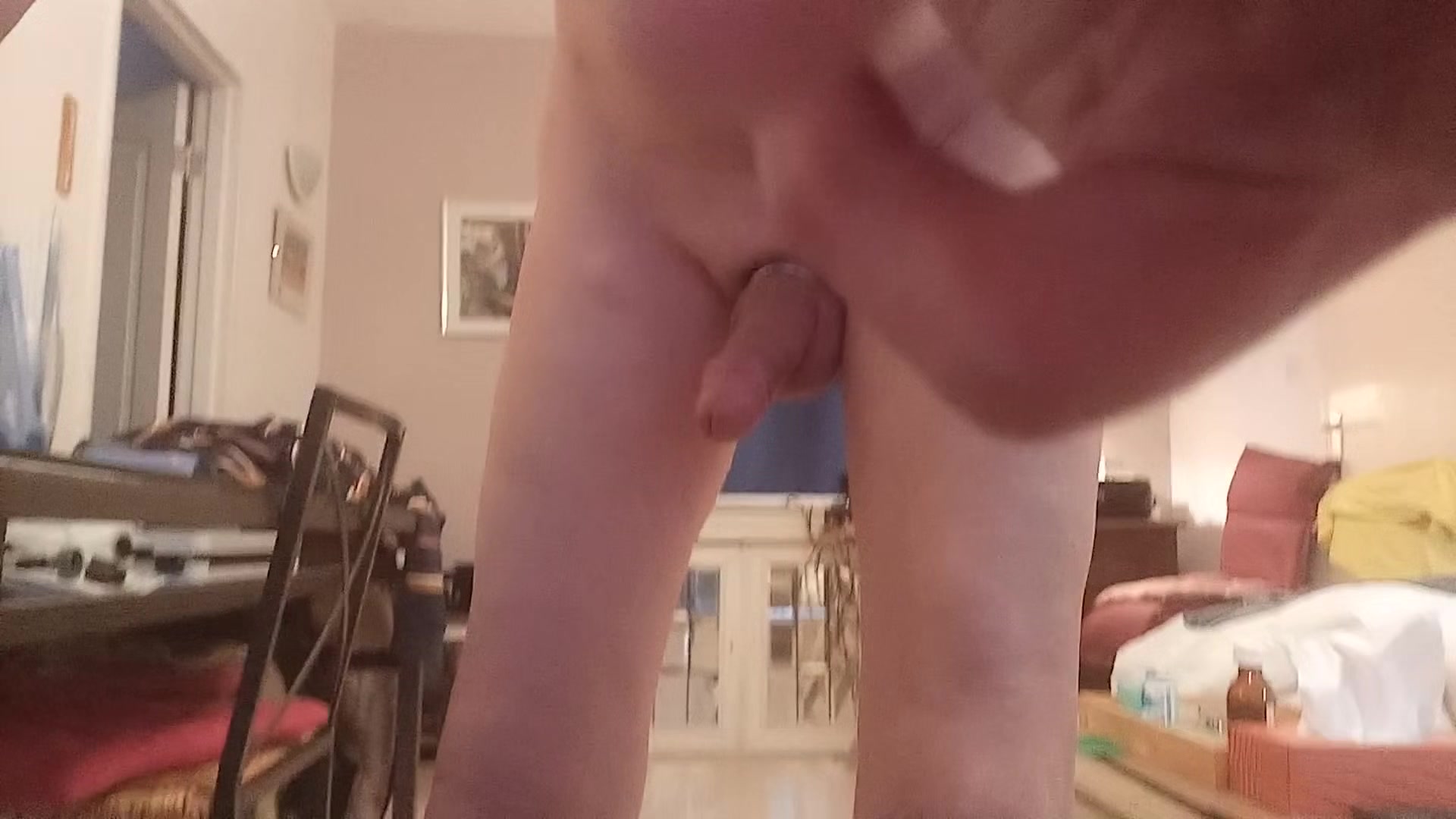 slapping my dick and nude