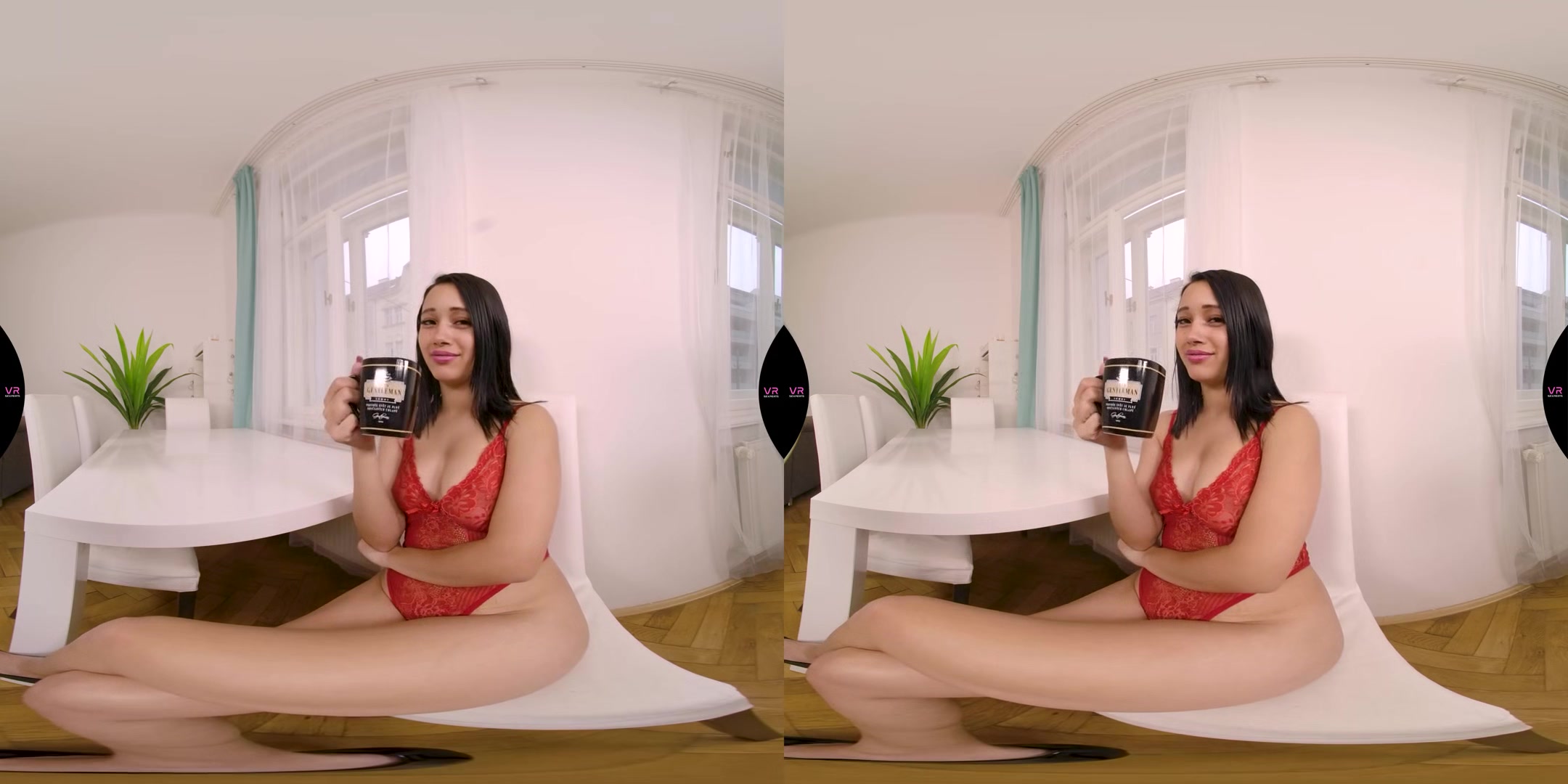 Morning Coffee And Orgasm For You - Hot Brunette Amateur Solo VR Porn