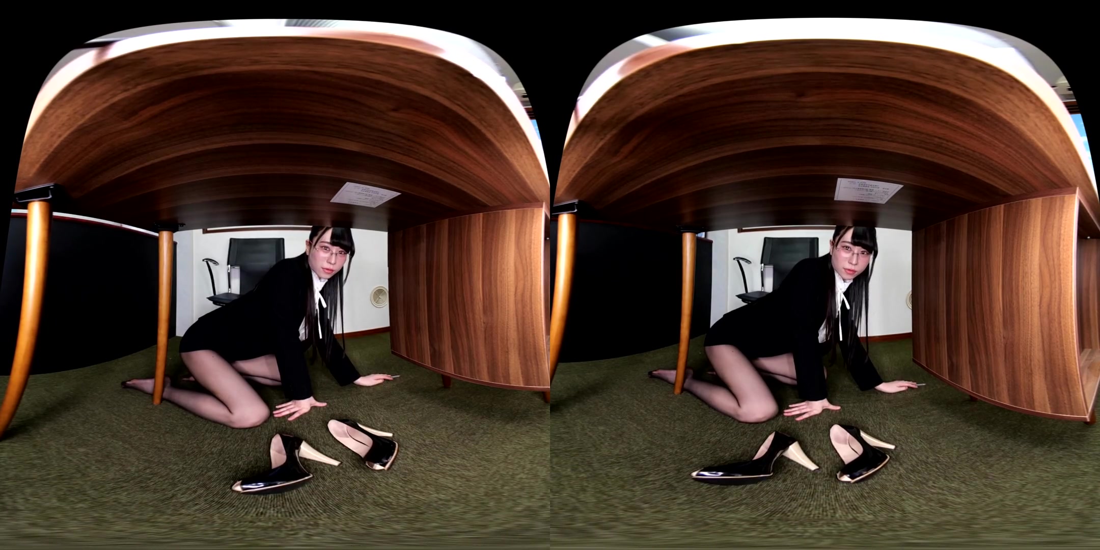 Spying on the OL' Pantyhose; Foot Fetish Secretary Under the Table