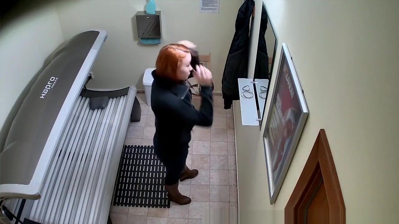 Stunning teen 18+ RedHead Girl with Big Natural Tits in Solarium