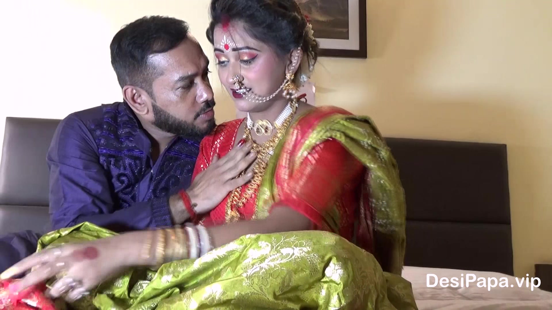 Newly Married Indian Girl Sudipa Hardcore Honeymoon First night sex and creampie - Hindi Audio