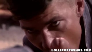 Dickriding twink sucking his lovers cock and makes him cum
