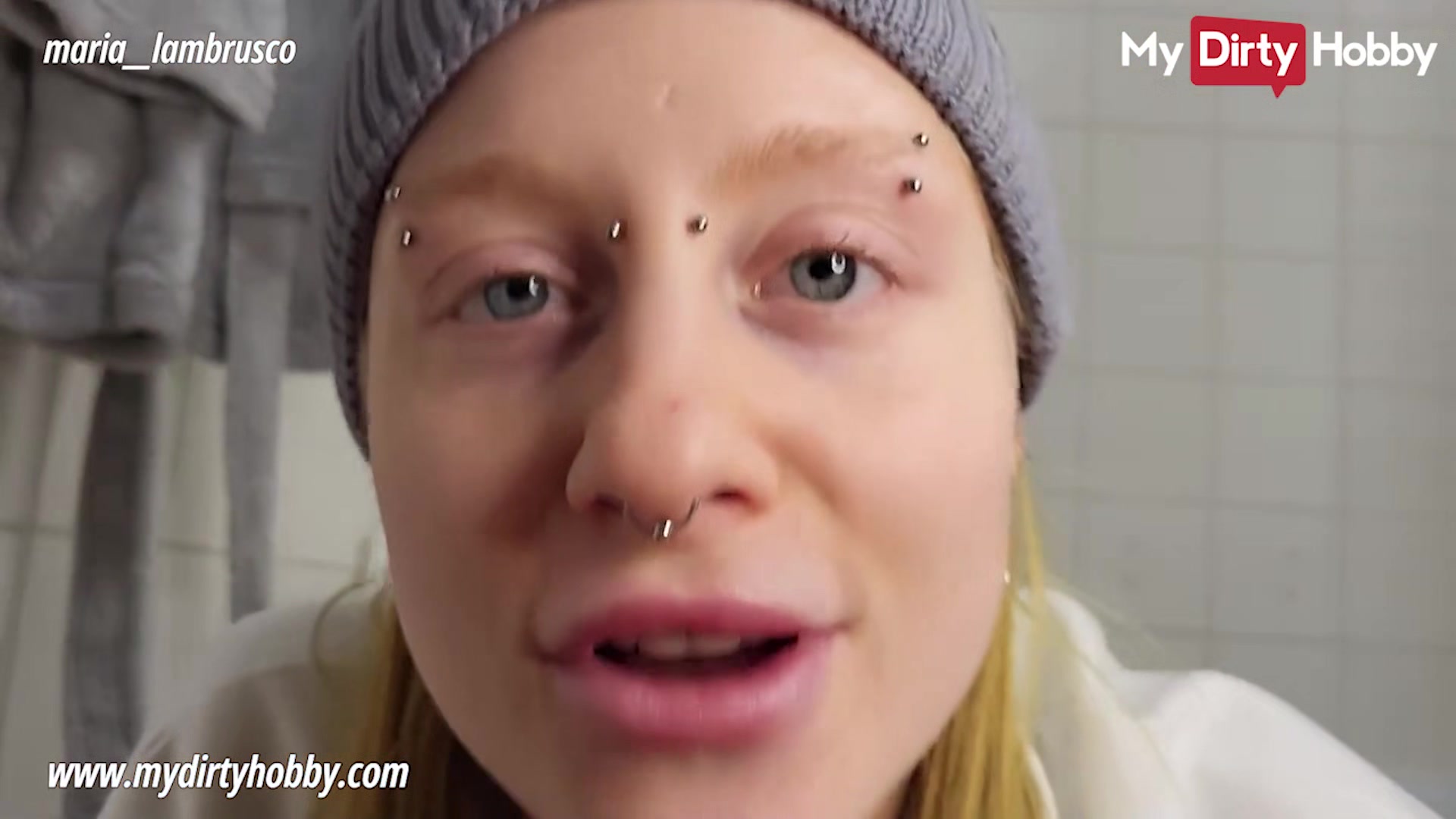 My Dirty Hobby - Blonde babe masturbating in the bathroom