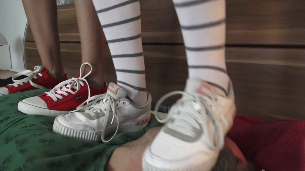 teen 18+ Brat Girls Sneaker Face Standing And Jumping! by Femdom Austria