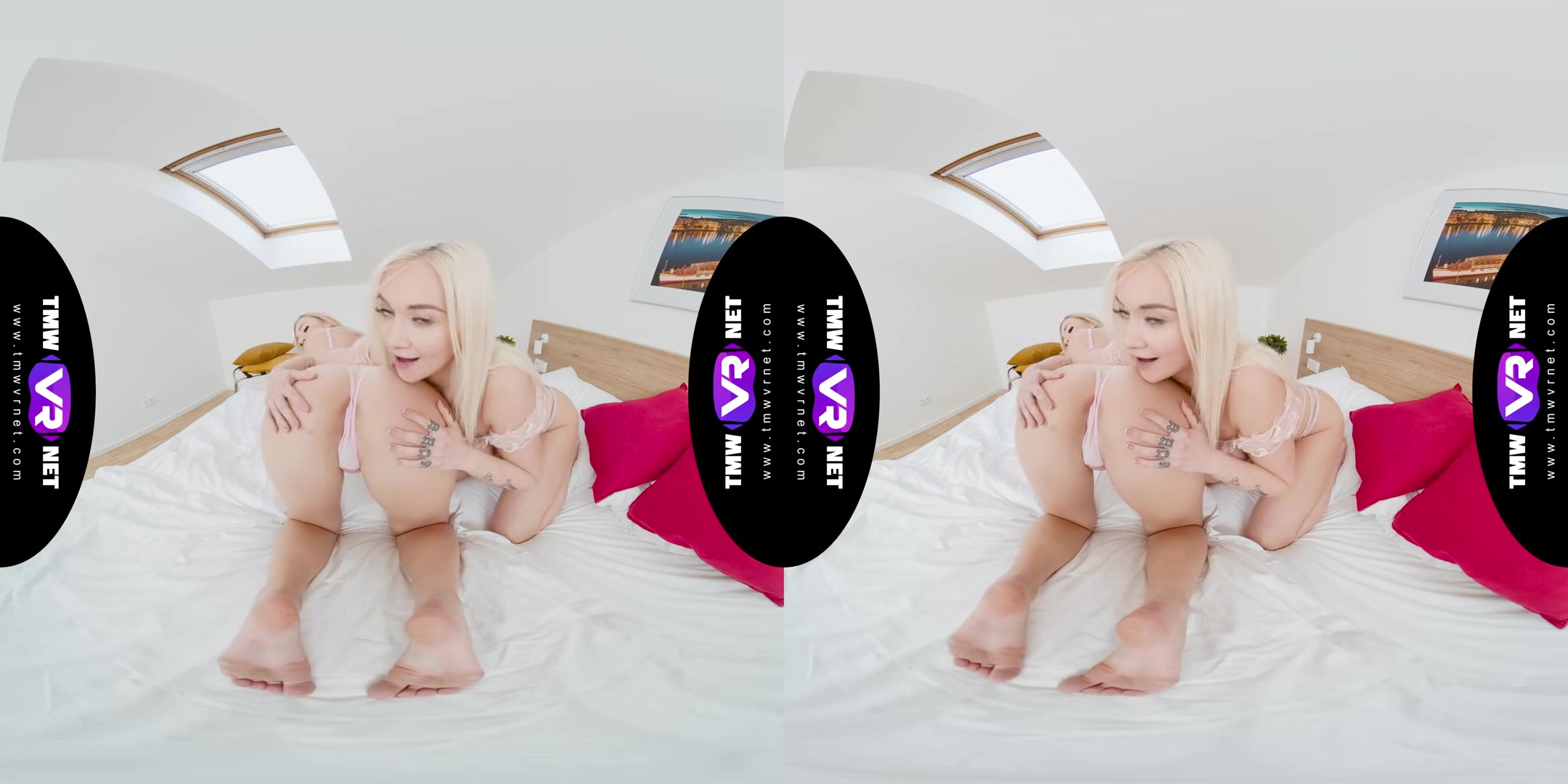 Spicy Rehearsal Ends With Orgasm - Two Blonde Babes on Your Bed