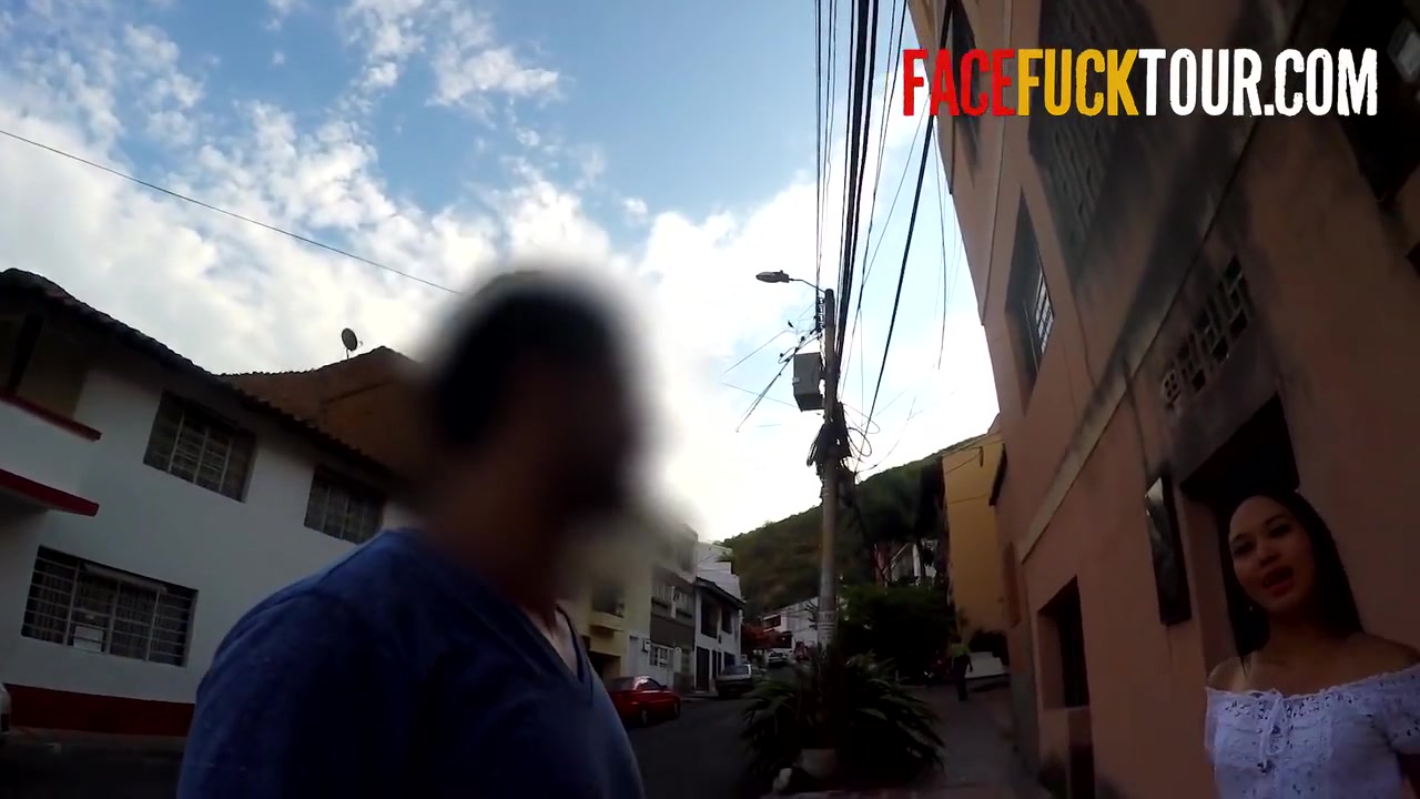 Beautiful Latina teen 18+ Gets Throat Worked By Massive Dick, She Cant Breathe!