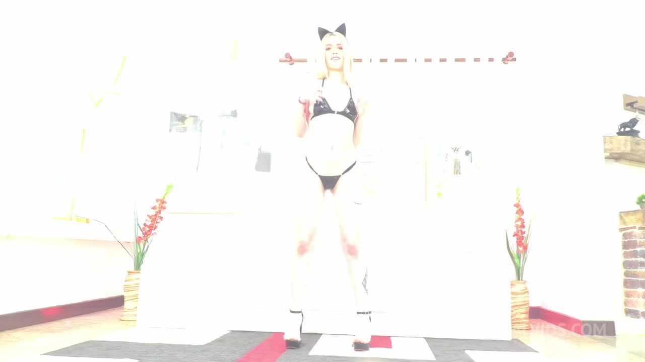 Teen Cat Girl Gets Double Penetrated. Atena Rouse. Dp. 3 On