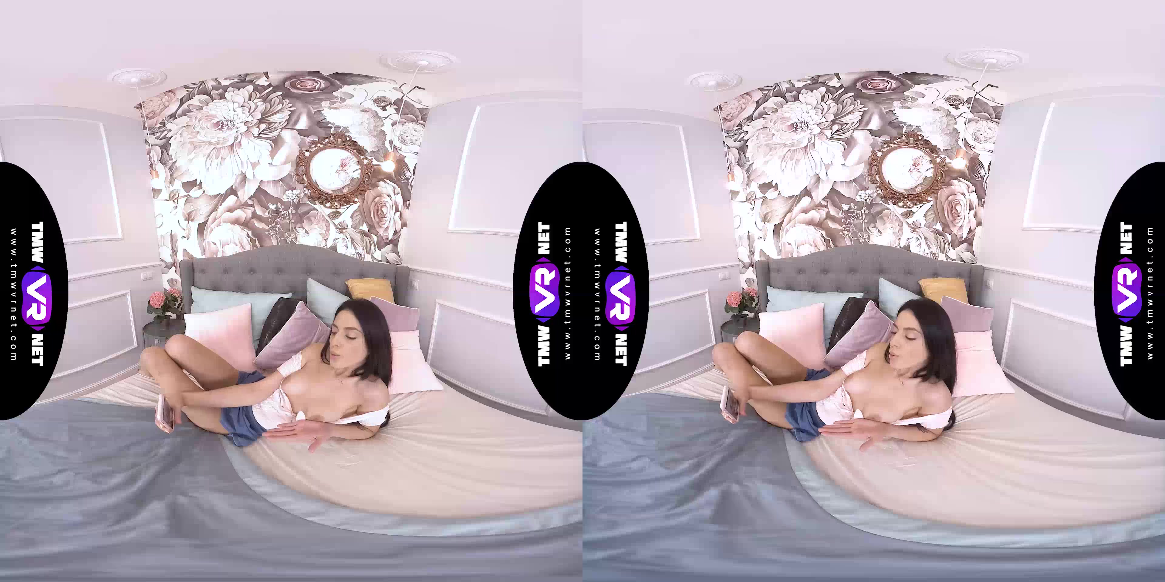 Orgasming with a phone in her hands