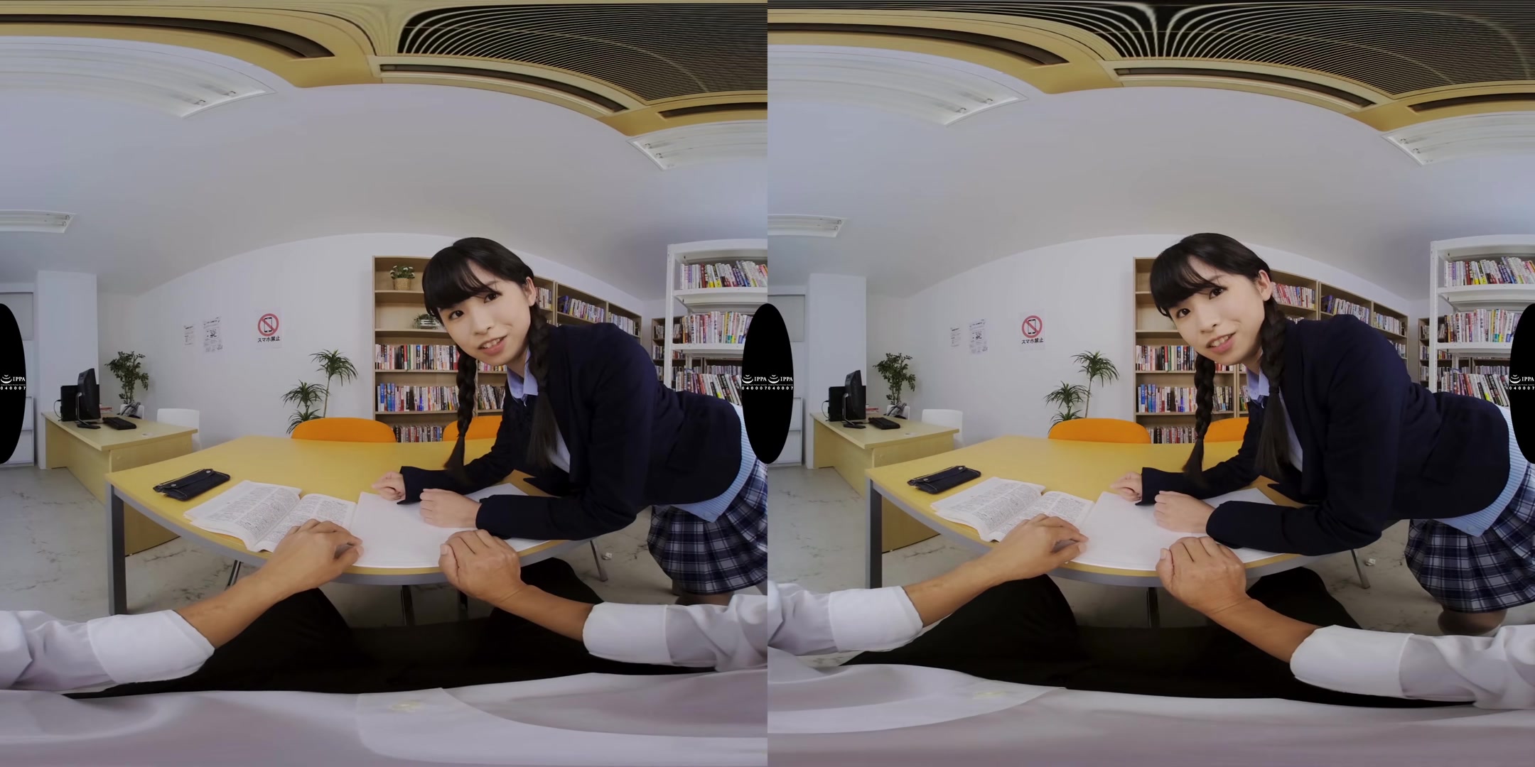 Riina Aizawa - H-Cup Riina Aizawa: Be Quiet in the Library! - V1VR