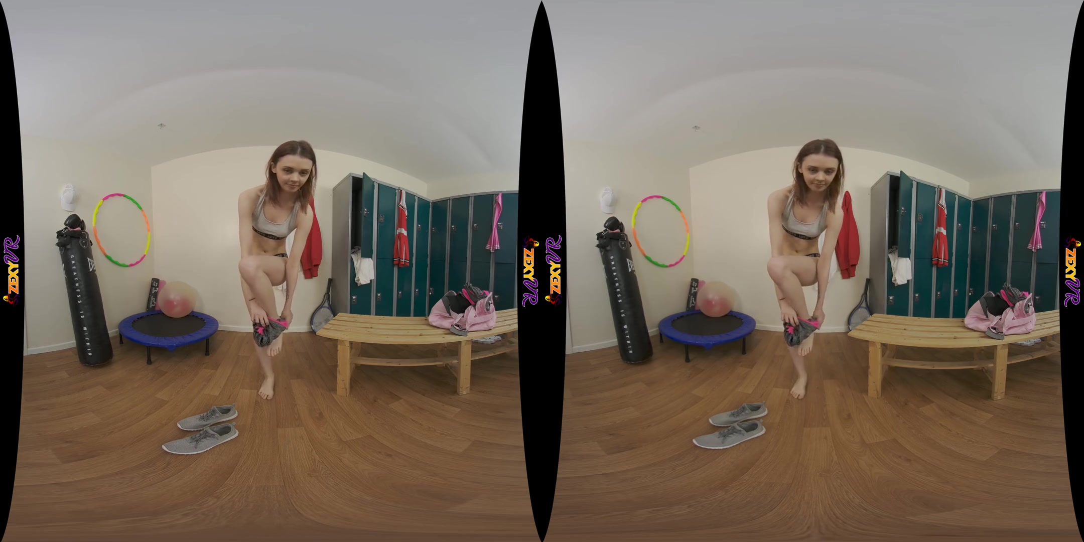 Locker Room Libido - Cute Redhead Solo Striptease