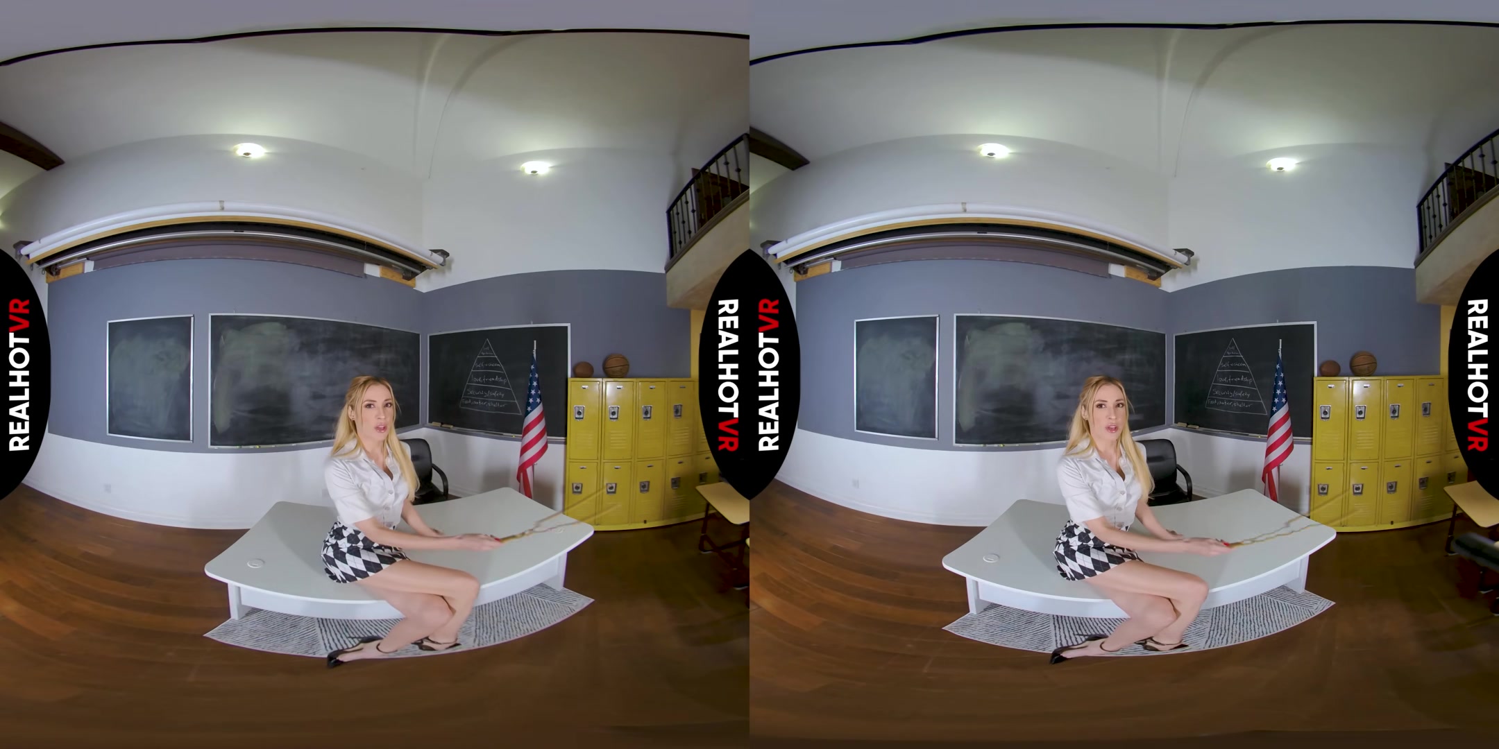 My Hot Teacher Lets Me Fuck Her & My Stepsister Joins In For Better Grades - RealHotVR
