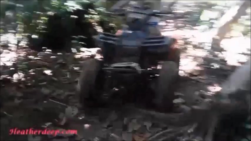 Thai teen 18+ heather goes atving in paradise and gets huge throatpie in quad