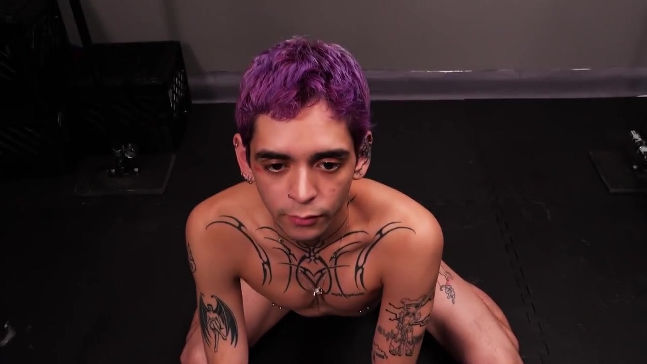 Tatted Twink Gets Tied And Fucked