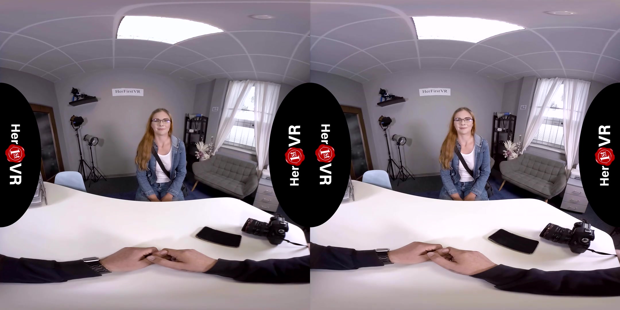 Katie - First VR Casting; Amateur MILF Solo - SexLikeReal