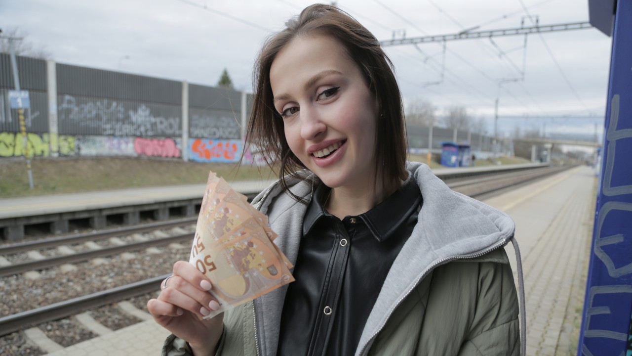 Erik Everhard & Jessika Night in Train Station Smoker Gets Fucked - FakeHub