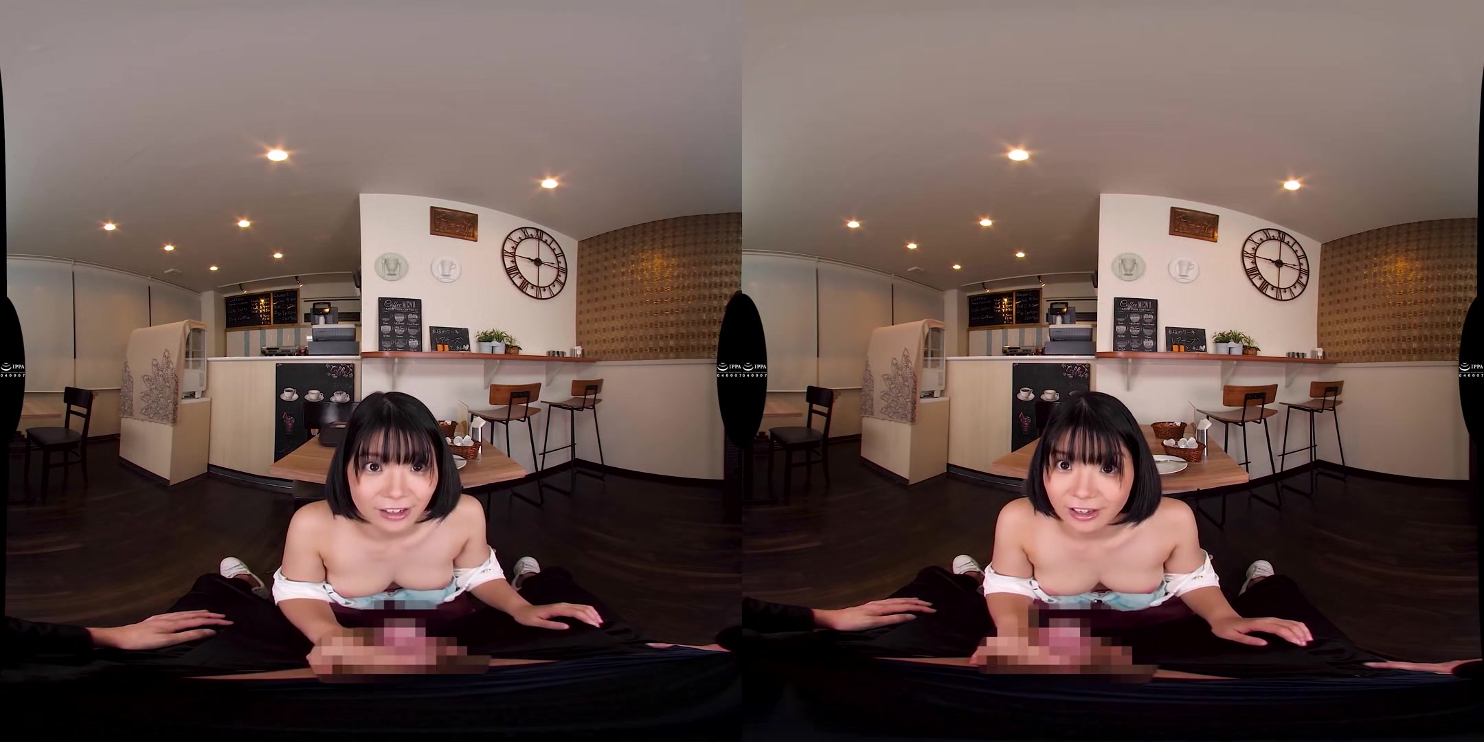 The Metrosexual Favorite Customer in the Big Tits Cafe - Busty Japanese Babe Riding Your Cock