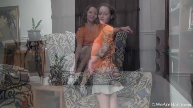 Penelope Jones casually strips naked on a couch - Compilation - WeAreHairy