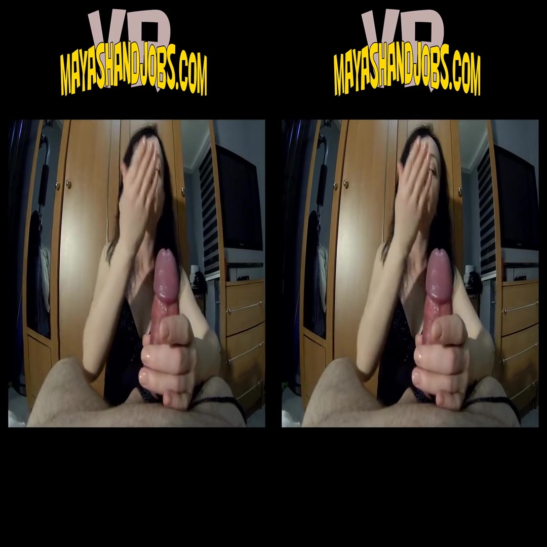 Maya in Bound Cock Cumming Twice - MayasHandjobsVR