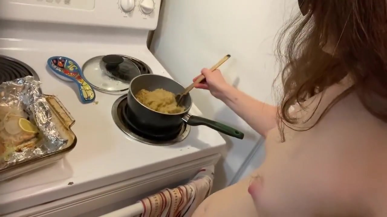 Ginger Peartart Cooks A Healthy Salmon Dinner From Scratch! Naked In The Kitchen 47