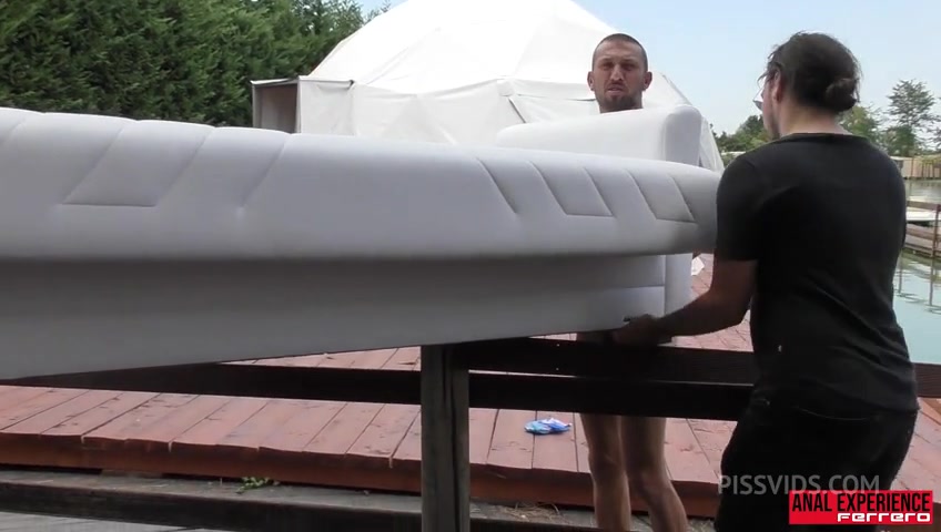 BTS of the scene of Benny Green: My First Pee Drink, Benny Green, 3 on 1, ATM, Balls Deep Anal, DP, Gapes, Pee Drink, Pee... - PissVids