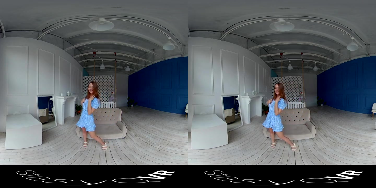 VR porn - Red Hair, Blue Dress - StasyQ VR