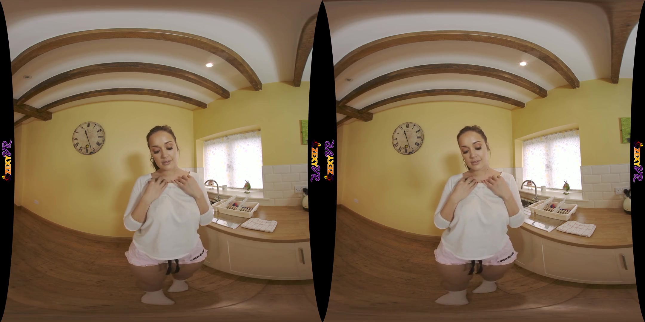 Soaped Up - Busty Virtual Girlfriend in the Kitchen