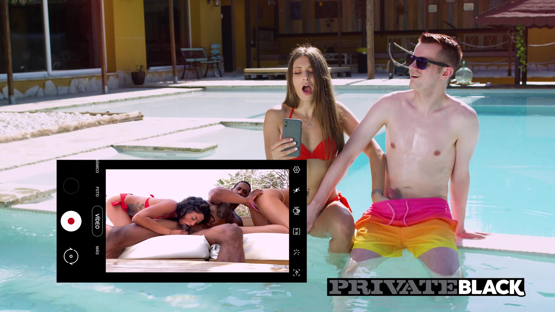 Scarlett and Anya Krey Taste Their First Black Cock
