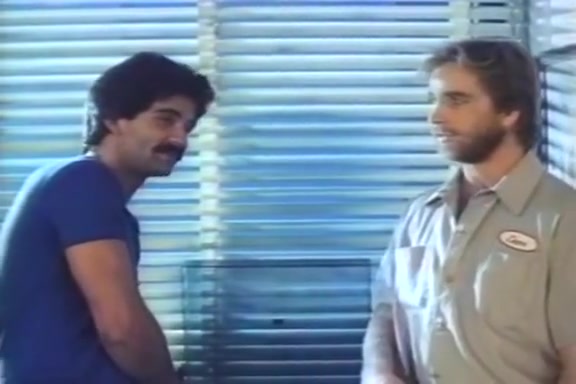 Angel West, Steve Powers, Jimmy Starr in classic xxx threesome sex scene