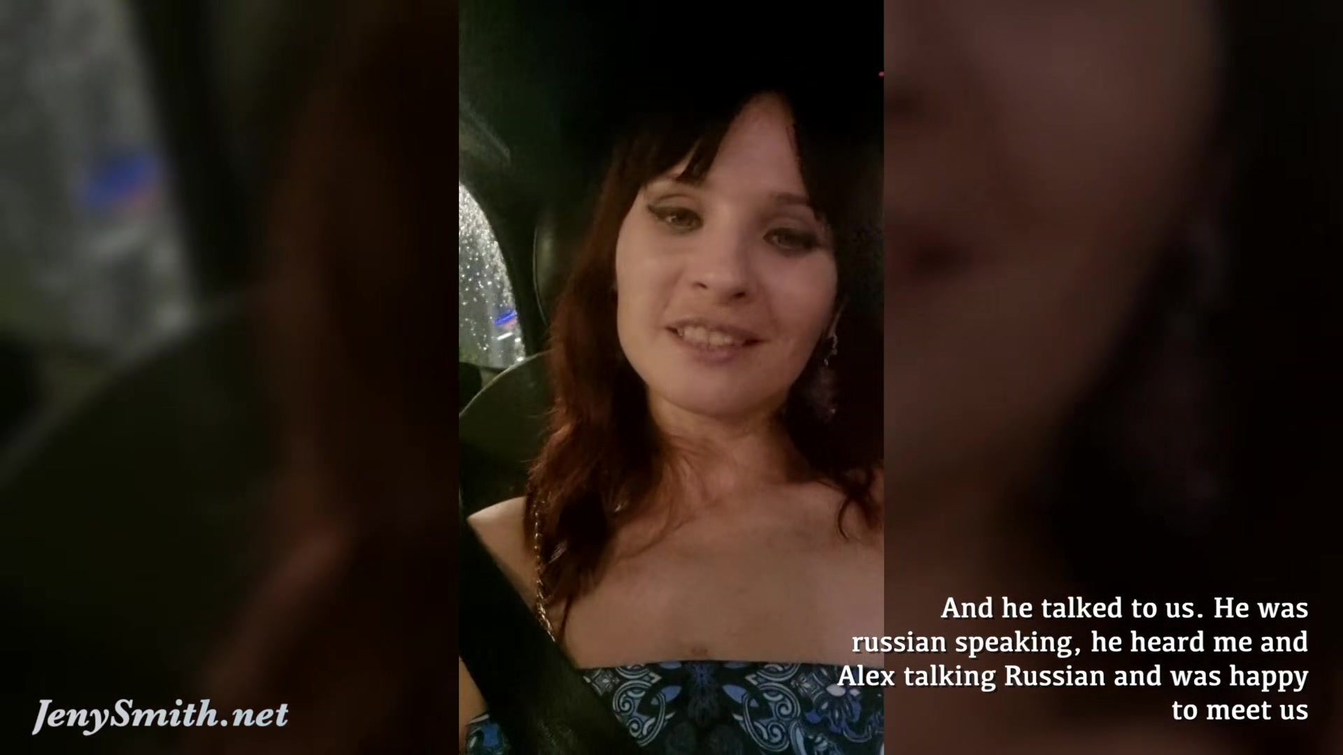 Jeny Smith gave a ride for a stranger and show it all. Got naked and tease in taxi