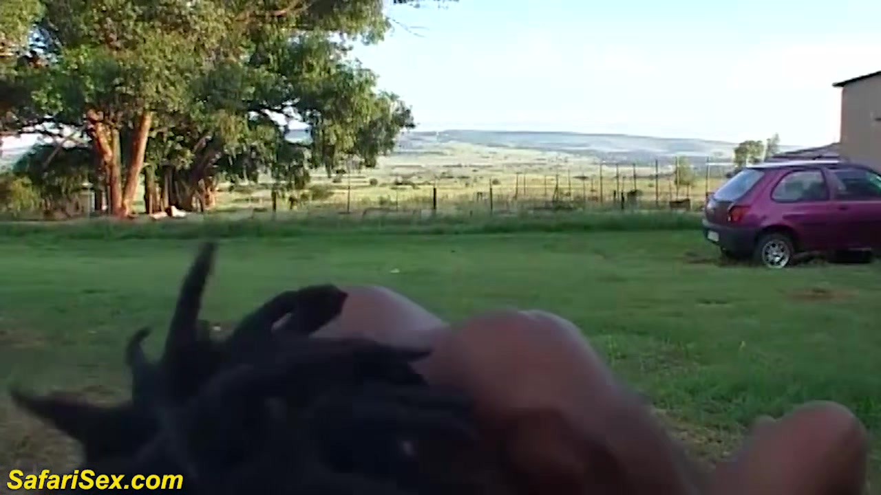 wild african outdoor threesome orgy