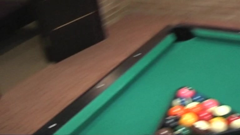 Hottest non-professional girlfriend billiard game and wild fuck