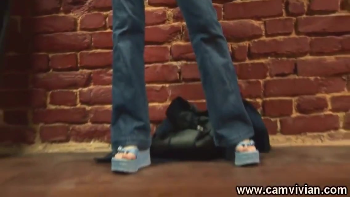 Wearing My Denim Jacket And Jeans With Pigtails Solo Striptease 5 Min