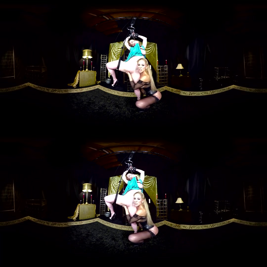 Bella Rossi & Cherie DeVille in Bella Rossi Tied Up in Lezdom Dungeon - KinkVR