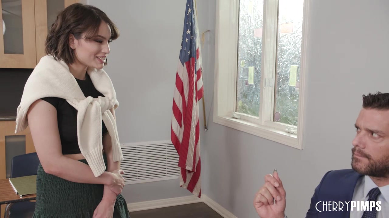 Petite College student 18+ Gets Fucked On A Desk After A Sloppy Blowjob During A Job Interview