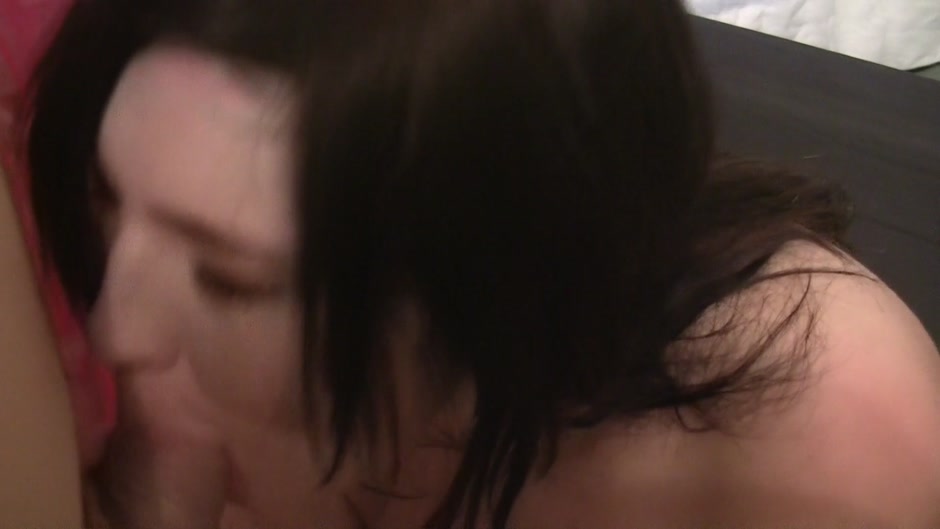 Brunette sexy girl sucking and fucking biggest amateur dick