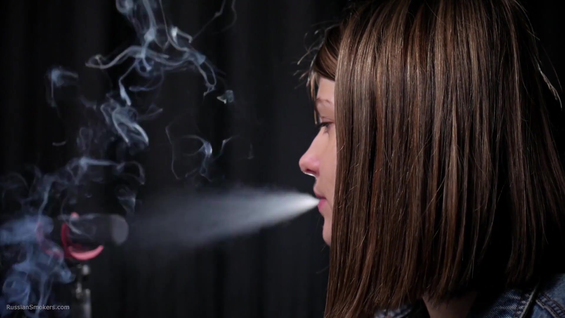 Side View Of Smoking 100mm Cigarette