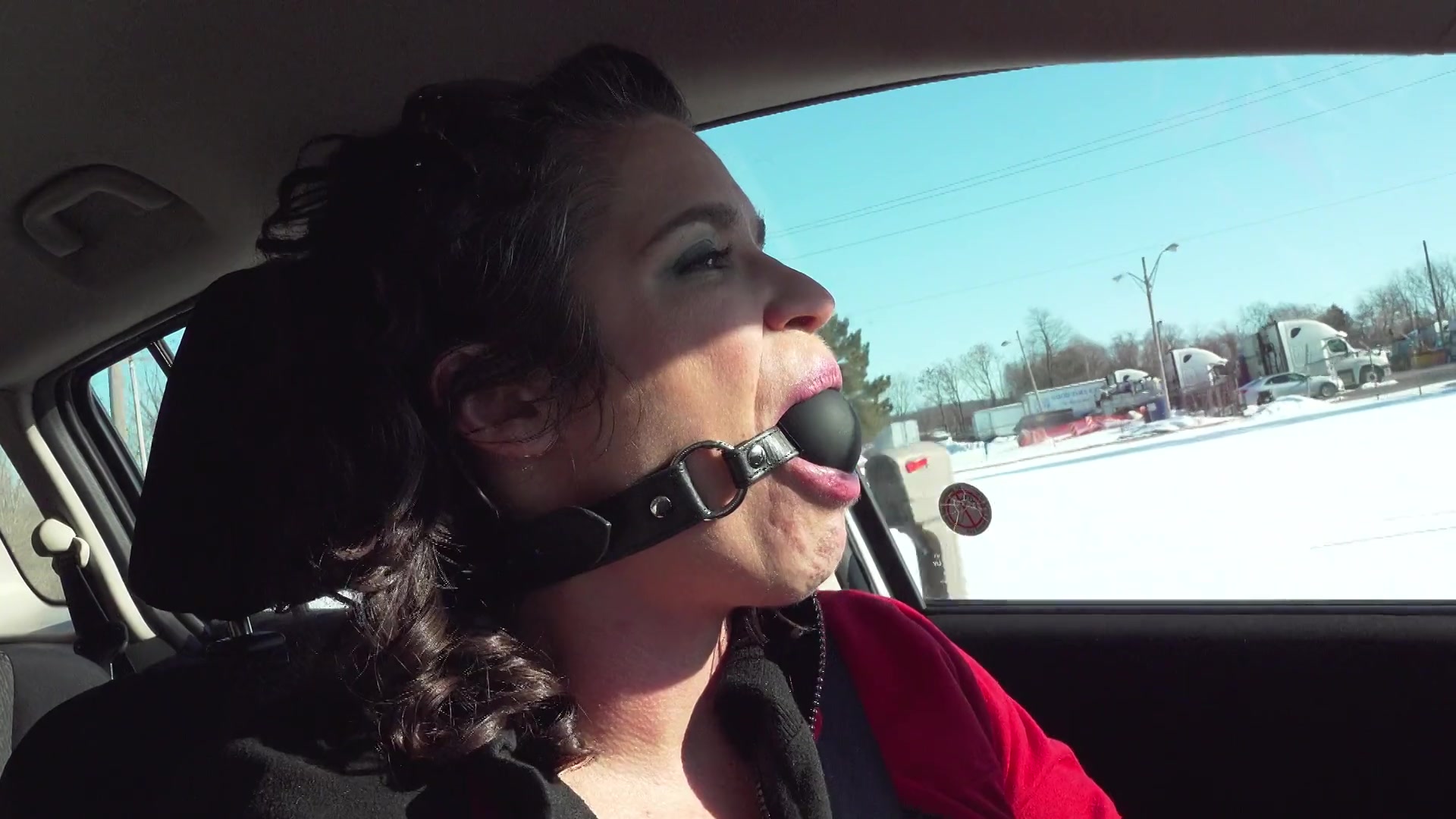 Ball Gagged Driving Challenge - Sammi Starfish